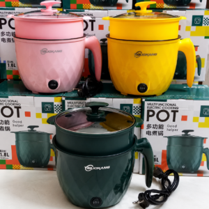 💎 Diamond Cut 1.8L Electric Cooking Pot 🍲- Green Color